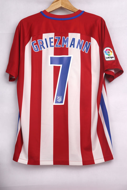 Atletico Madrid 2016 Home Griezmann [L] Apparel Original Authentic Football Soccer Jersey Kit Shirt Nameset