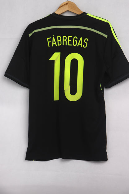 Spain 2014 Away Fabregas [M] Apparel Original Authentic Football Soccer Jersey Kit Shirt Nameset