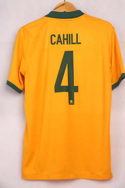 Australia 2014 Home Cahill [M] Apparel Original Authentic Football Soccer Jersey Kit Shirt Nameset