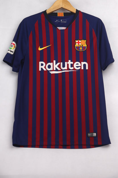 Barcelona 2018 Home Messi [M] Apparel Original Authentic Football Soccer Jersey Kit Shirt Nameset