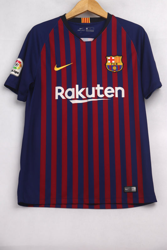 Barcelona 2018 Home Messi [M] Apparel Original Authentic Football Soccer Jersey Kit Shirt Nameset