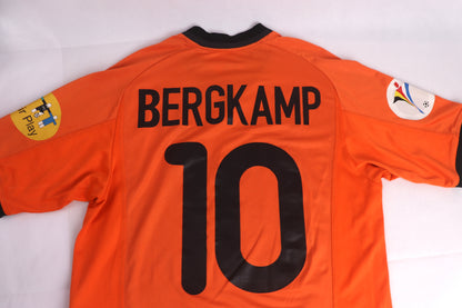 Netherlands 2000 Home Bergkamp [M] Apparel Original Authentic Football Soccer Jersey Kit Shirt Nameset