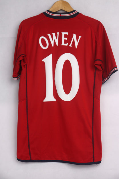 England 2002 Away Reversible Owen [L] Apparel Original Authentic Football Soccer Jersey Kit Shirt Nameset