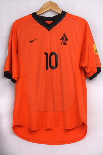 Netherlands 2000 Home Bergkamp [M] Apparel Original Authentic Football Soccer Jersey Kit Shirt Nameset