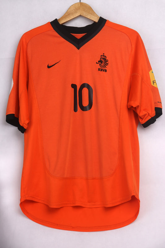 Netherlands 2000 Home Bergkamp [M] Apparel Original Authentic Football Soccer Jersey Kit Shirt Nameset