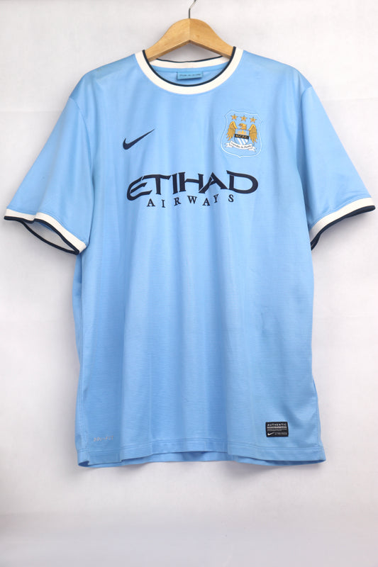 Manchester City 2013 Home Kun Aguero [XL] Apparel Original Authentic Football Soccer Jersey Kit Shirt Nameset