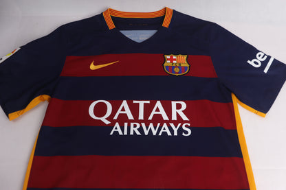 Barcelona 2015 Home Messi [S] Apparel Original Authentic Football Soccer Jersey Kit Shirt Nameset