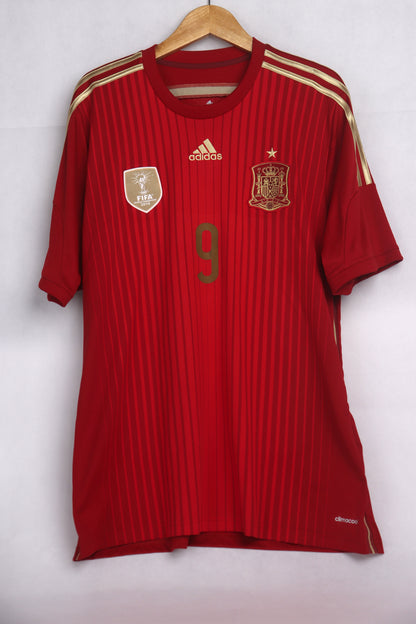 Spain 2014 Home Torres [XL] Apparel Original Authentic Football Soccer Jersey Kit Shirt Nameset