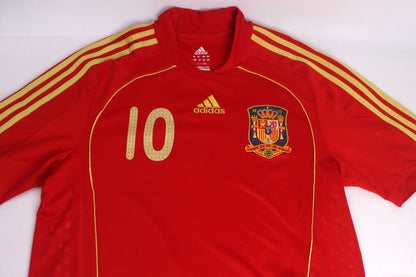 Spain 2008 Home Fabregas [L] Apparel Original Authentic Football Soccer Jersey Kit Shirt Nameset