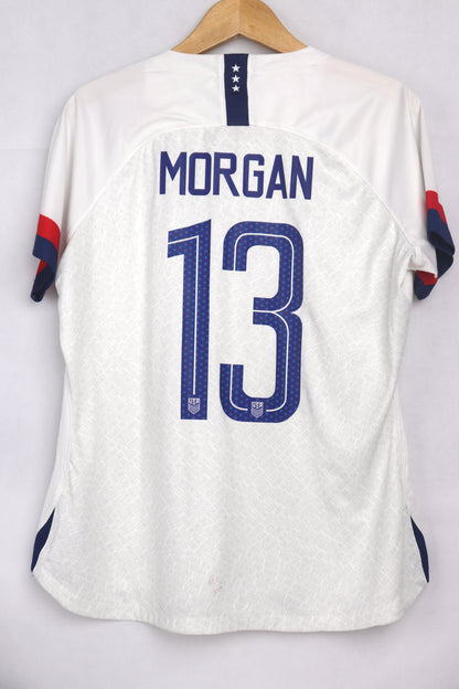 USA 2019 Home Women Alex Morgan [XL] Apparel Original Authentic Football Soccer Jersey Kit Shirt Nameset