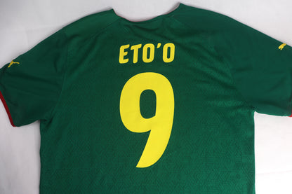 Cameroon 2010 Home Eto’o [XL] Apparel Original Authentic Football Soccer Jersey Kit Shirt Nameset