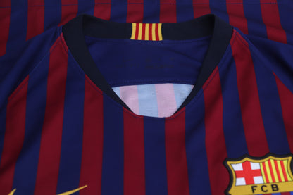 Barcelona 2018 Home Messi [S] Apparel Original Authentic Football Soccer Jersey Kit Shirt Nameset