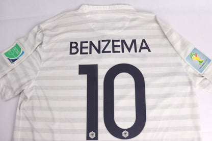 France 2014 Away Benzema [XL] Apparel Original Authentic Football Soccer Jersey Kit Shirt Nameset
