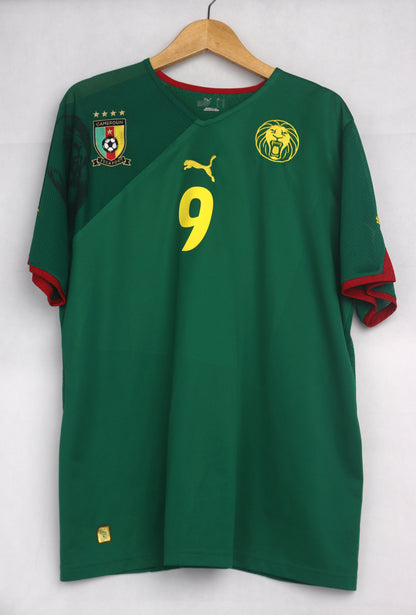 Cameroon 2010 Home Eto’o [XL] Apparel Original Authentic Football Soccer Jersey Kit Shirt Nameset