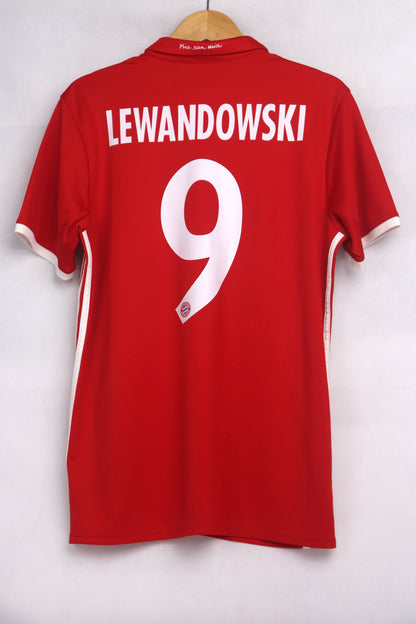 Bayern Munchen 2016 Home Lewandowski [M] Apparel Original Authentic Football Soccer Jersey Kit Shirt Nameset
