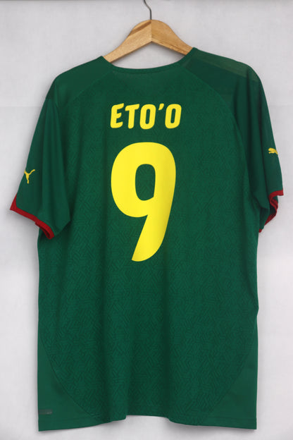 Cameroon 2010 Home Eto’o [XL] Apparel Original Authentic Football Soccer Jersey Kit Shirt Nameset