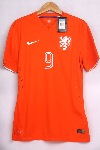 Netherlands 2014 Home Player Issue BNWT Van Persie [M] Apparel Original Authentic Football Soccer Jersey Kit Shirt Nameset