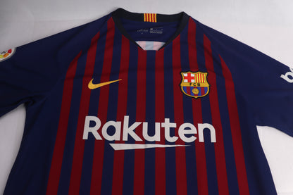 Barcelona 2018 Home Messi [M] Apparel Original Authentic Football Soccer Jersey Kit Shirt Nameset