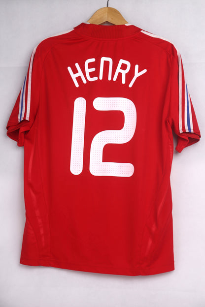 France 2008 Away Henry [M] Apparel Original Authentic Football Soccer Jersey Kit Shirt Nameset