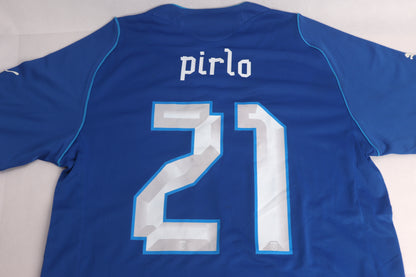 Italy 2013 Home Pirlo [M] Apparel Original Authentic Football Soccer Jersey Kit Shirt Nameset