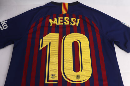 Barcelona 2018 Home Messi [M] Apparel Original Authentic Football Soccer Jersey Kit Shirt Nameset