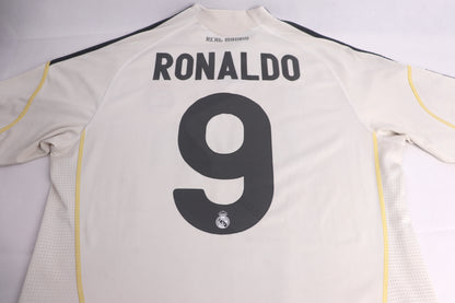 Real Madrid 2009 Home Ronaldo [L] Apparel Original Authentic Football Soccer Jersey Kit Shirt Nameset