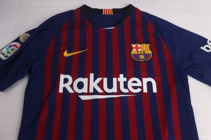 Barcelona 2018 Home Messi [S] Apparel Original Authentic Football Soccer Jersey Kit Shirt Nameset