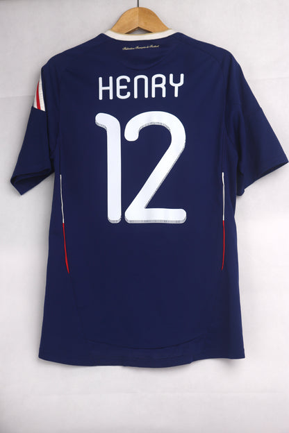 France 2010 Home Henry with Shorts [S] Apparel Original Authentic Football Soccer Jersey Kit Shirt Nameset