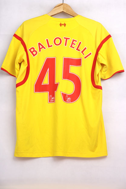 Liverpool 2014 Away Balotelli [M] Apparel Original Authentic Football Soccer Jersey Kit Shirt Nameset