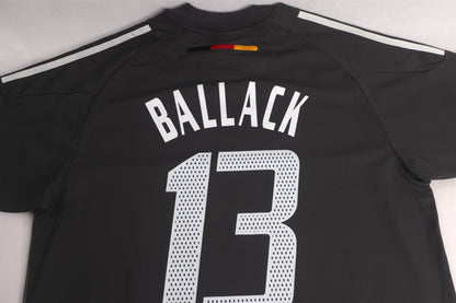 Germany 2002 Away Ballack [L] Apparel Original Authentic Football Soccer Jersey Kit Shirt Nameset