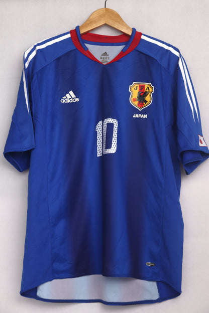 Japan 2004 Home Nakamura [L] Apparel Original Authentic Football Soccer Jersey Kit Shirt Nameset