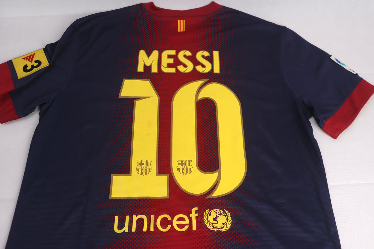 Barcelona 2012 Home Messi [L] Apparel Original Authentic Football Soccer Jersey Kit Shirt Nameset