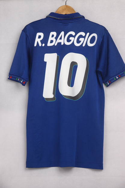 Italy 1994 Home Baggio [M] Apparel Original Authentic Football Soccer Jersey Kit Shirt Nameset