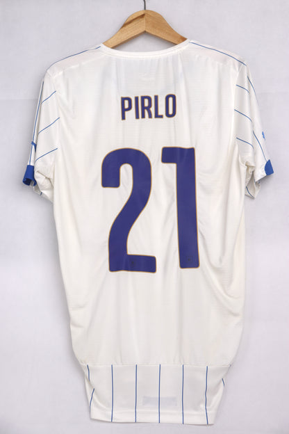 Italy 2014 Away Pirlo [M] Apparel Original Authentic Football Soccer Jersey Kit Shirt Nameset