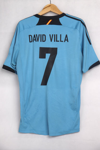 Spain 2012 Away David Villa [M] Apparel Original Authentic Football Soccer Jersey Kit Shirt Nameset