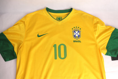 Brazil 2012 Home BNWT Ronaldinho [XL] Apparel Original Authentic Football Soccer Jersey Kit Shirt Nameset