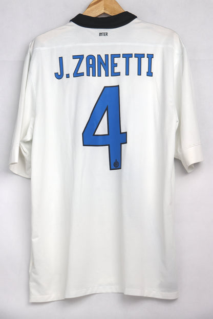 Inter Milan 2011 Away Zanetti [XL] Apparel Original Authentic Football Soccer Jersey Kit Shirt Nameset