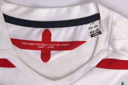 England 2008 Home Beckham [M] Apparel Original Authentic Football Soccer Jersey Kit Shirt Nameset
