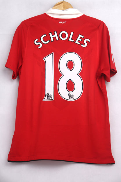 Manchester United 2010 Home Scholes [M] Apparel Original Authentic Football Soccer Jersey Kit Shirt Nameset