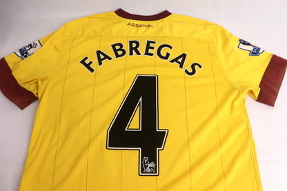 Arsenal 2010 Away Fabregas [M] Apparel Original Authentic Football Soccer Jersey Kit Shirt Nameset