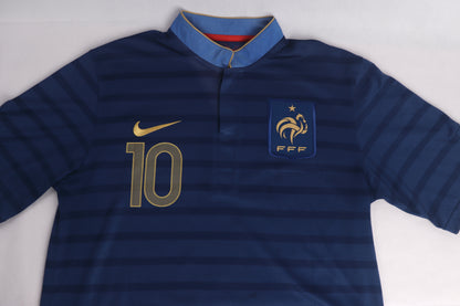 France 2012 Home Benzema [M] Apparel Original Authentic Football Soccer Jersey Kit Shirt Nameset