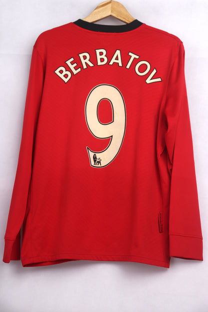 Manchester United 2009 Home Long Sleeve Berbatov [M] Apparel Original Authentic Football Soccer Jersey Kit Shirt Nameset