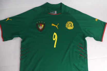 Cameroon 2004 Home Eto’o [M] Apparel Original Authentic Football Soccer Jersey Kit Shirt Nameset