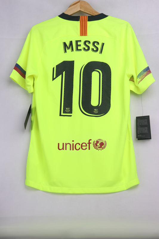 Barcelona 2018 Away BNWT Messi [M] Apparel Original Authentic Football Soccer Jersey Kit Shirt Nameset