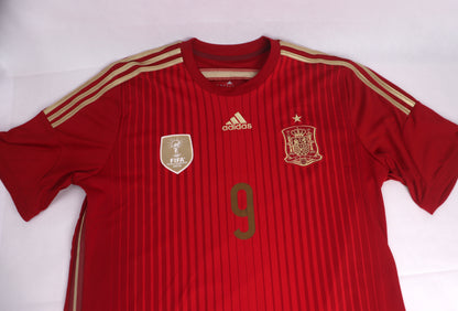 Spain 2014 Home Torres [XL] Apparel Original Authentic Football Soccer Jersey Kit Shirt Nameset