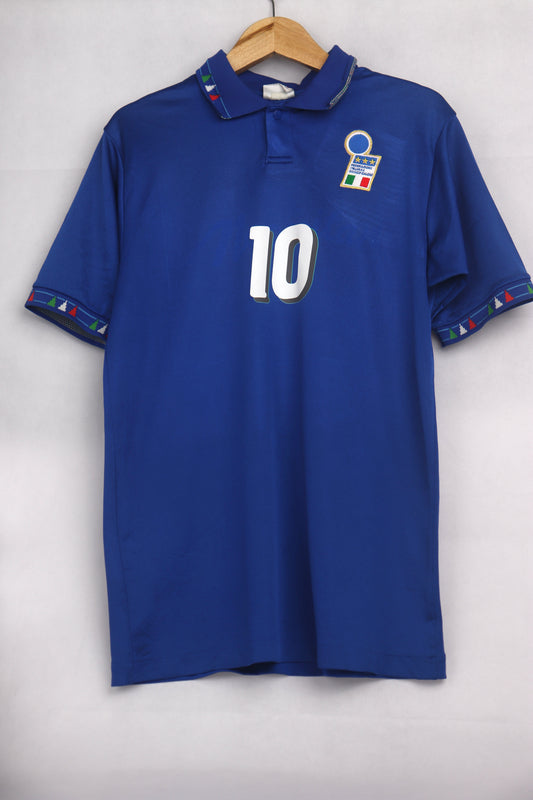 Italy 1994 Home Baggio [M] Apparel Original Authentic Football Soccer Jersey Kit Shirt Nameset