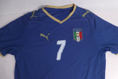 Italy 2008 Home Del Piero [M] Apparel Original Authentic Football Soccer Jersey Kit Shirt Nameset