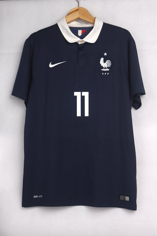 France 2014 Home Griezmann [L] Apparel Original Authentic Football Soccer Jersey Kit Shirt Nameset