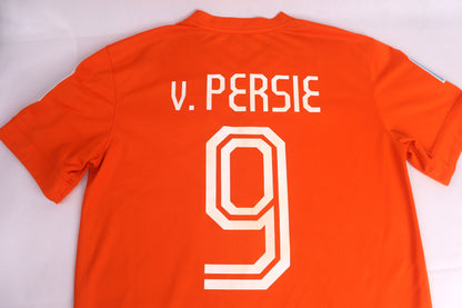 Netherlands 2014 Home Van Persie [M] Apparel Original Authentic Football Soccer Jersey Kit Shirt Nameset