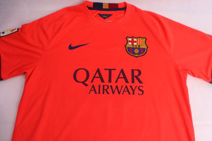 Barcelona 2014 Away Messi [L] Apparel Original Authentic Football Soccer Jersey Kit Shirt Nameset